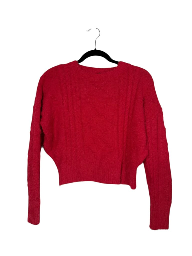 ALYA CROPPED FUZZY SWEATER