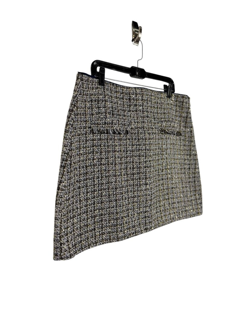 LOFT TWEED METALLIC MINI SKIRT