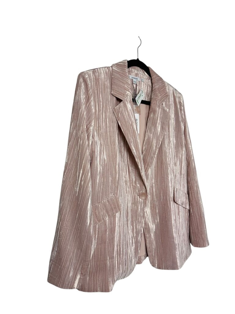 CHICO'S CRINKLE VELOR BLAZER