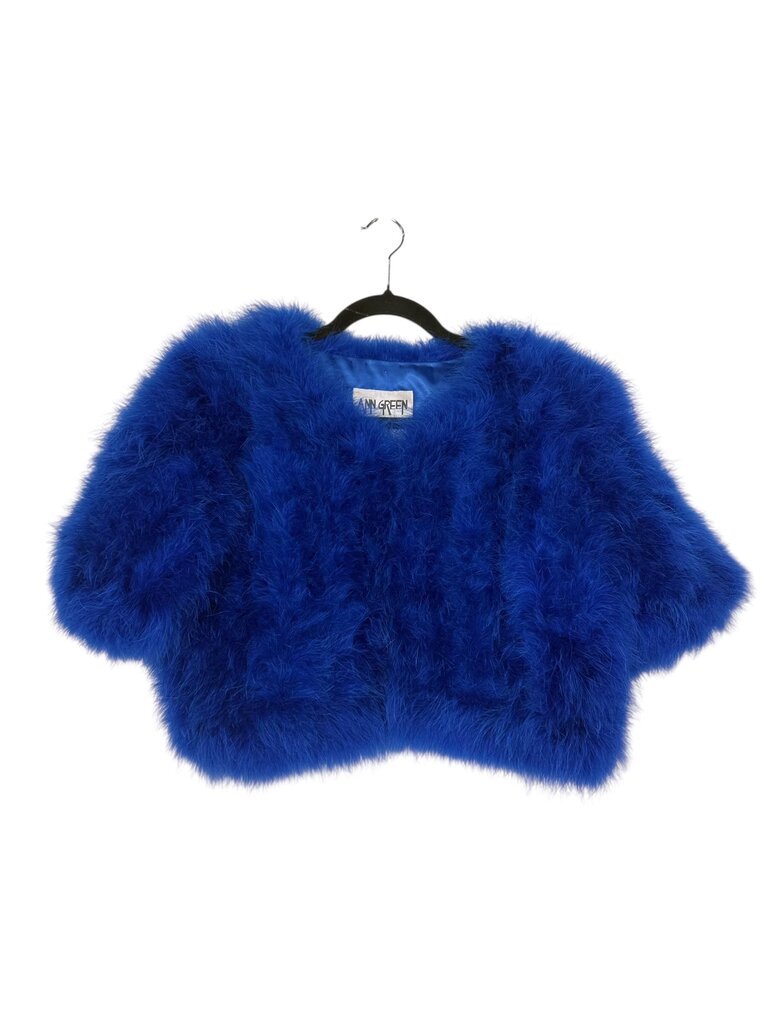 ANN GREEN FEATHER BOLERO