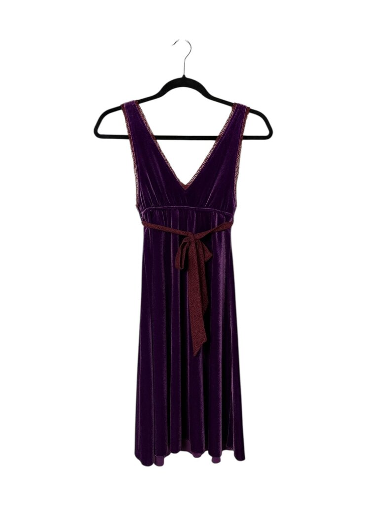 FREE PEOPLE VELVET & LACE EMBELLISHED DRESS