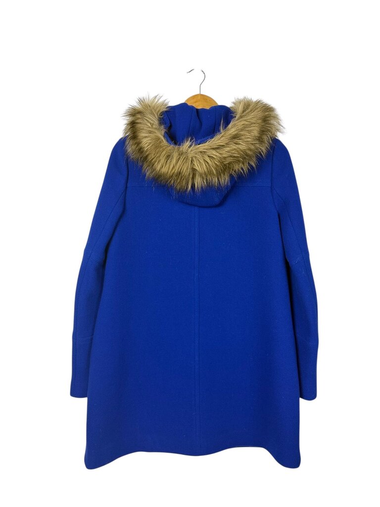 J. CREW FAUX FUR TRIM STADIUM COAT