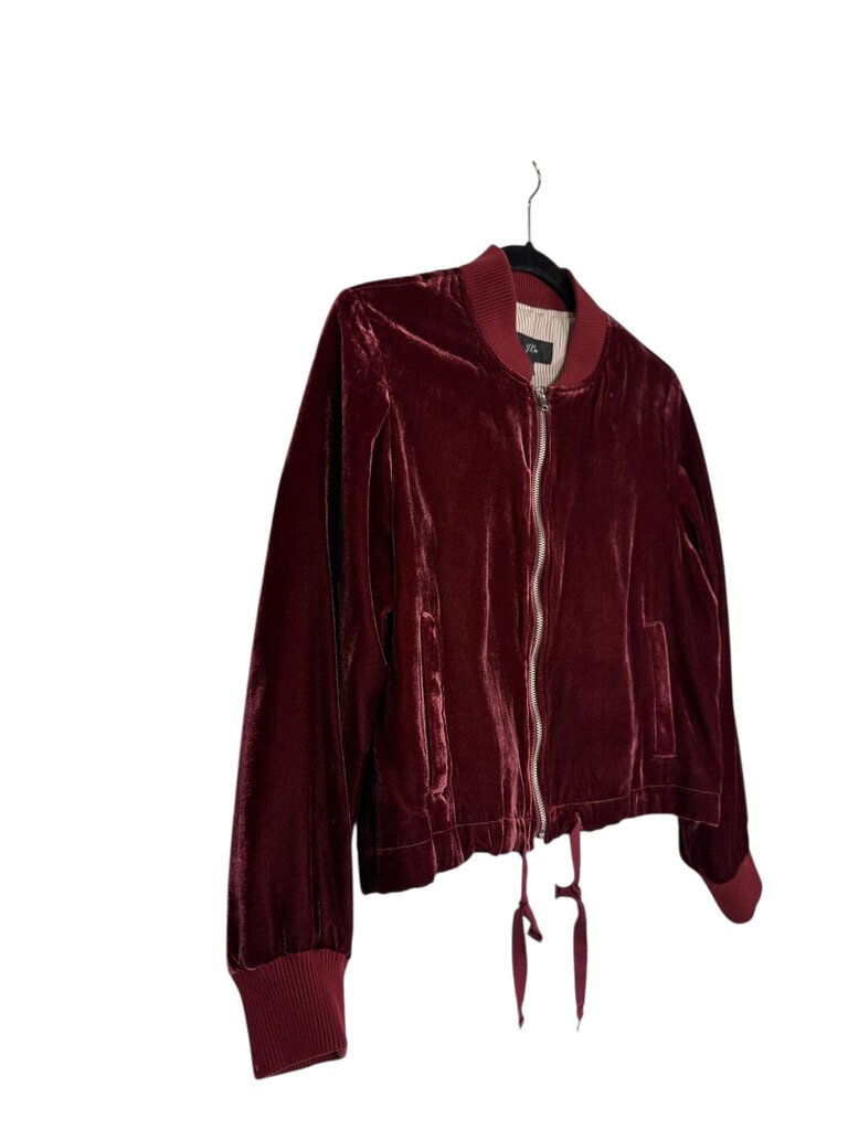 J. CREW VELVET BOMBER JACKET