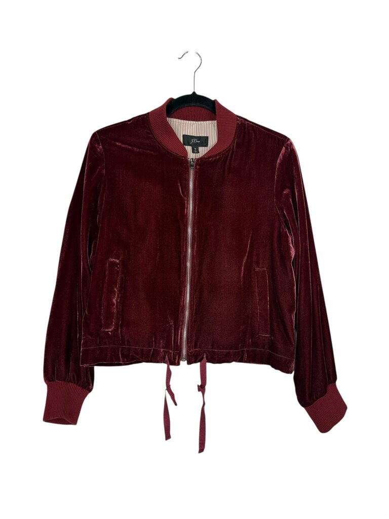 J. CREW VELVET BOMBER JACKET