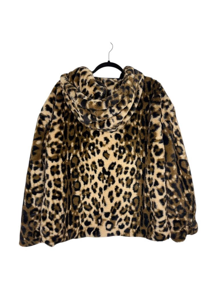 C&C FUZZY ANIMAL PATTERN ZIP UP JACKET