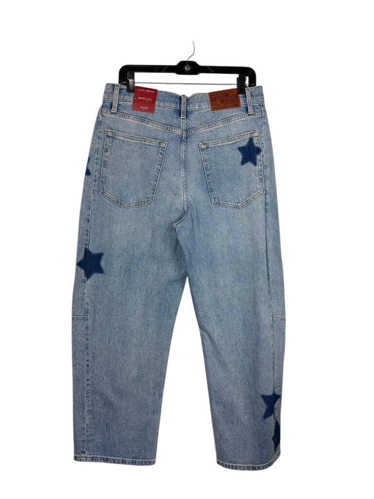 LUCKY BRAND STAR DETAIL BARREL JEANS