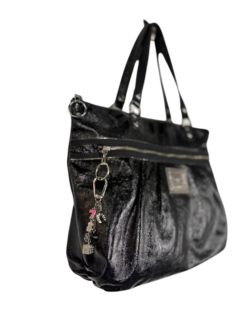 Shoulder Bag Coach Poppy Bag Black COACH POPPY EMBOSSED SHOULDER BAG BLACK Used Shoulder Bag Coach Poppy Bag Black COACH POPPY EMBOSSED SHOULDER BAG BLACK Used