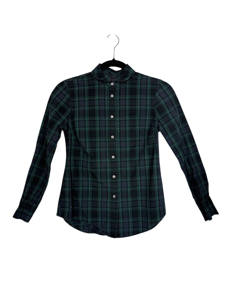 J. CREW PLAID FITTED BUTTON UP