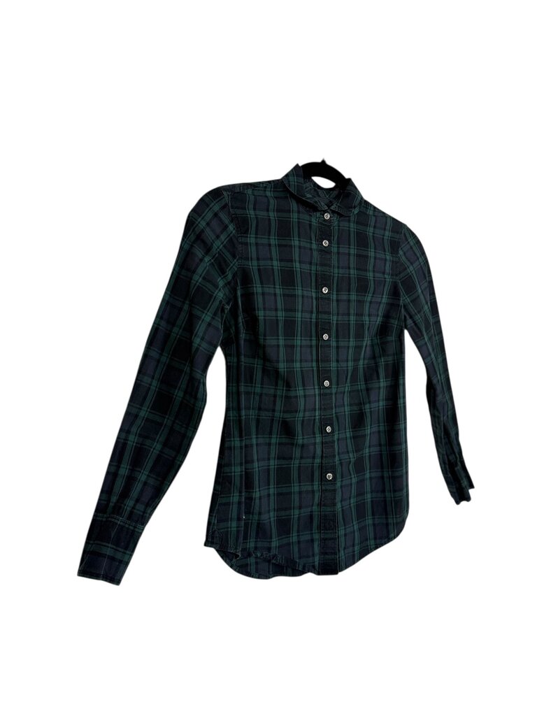 J. CREW PLAID FITTED BUTTON UP