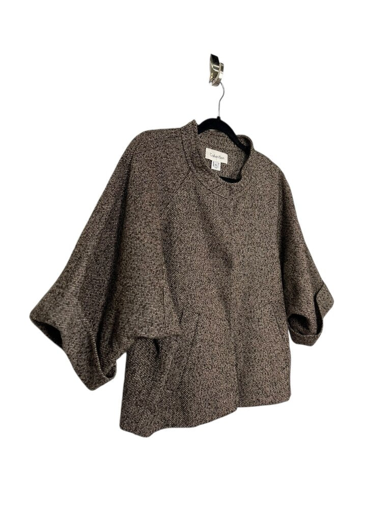 CALVIN KLEIN CUFFED TWEED JACKET