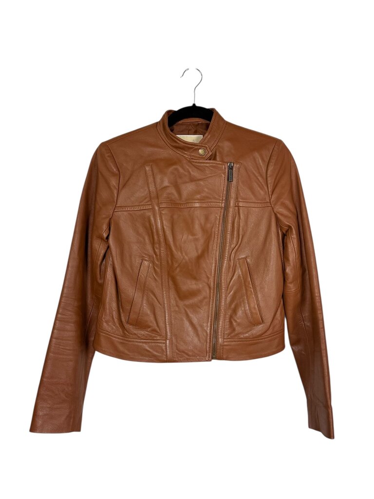 MICHAEL MICHAEL KORS 100% LEATHER MOTO JACKET