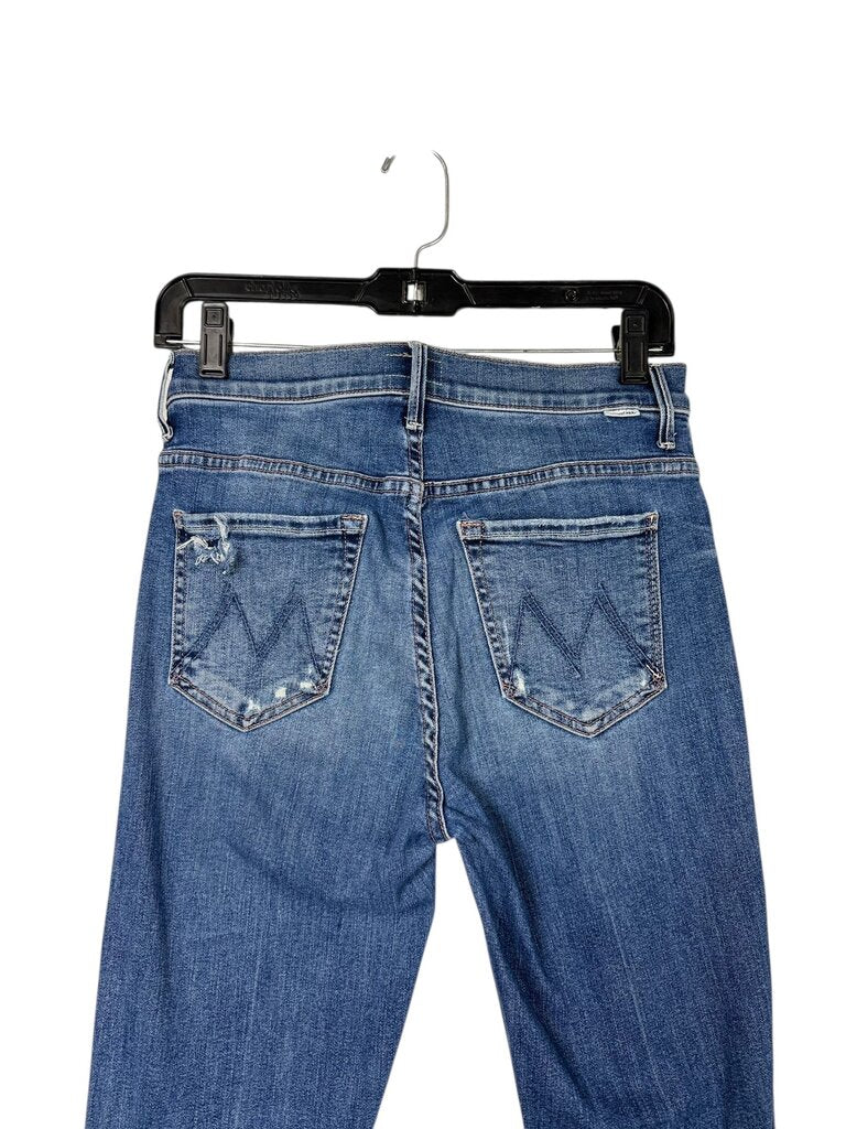 MOTHER DISTRESSED SLIM FLARE JEANS