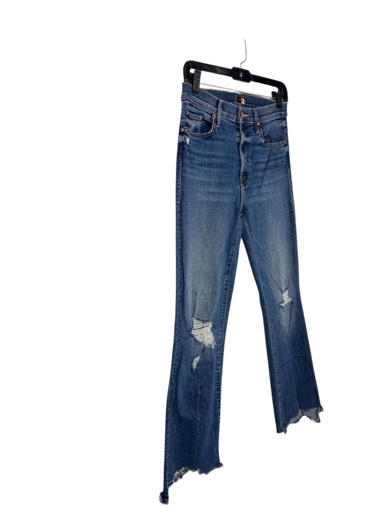 MOTHER DISTRESSED SLIM FLARE JEANS
