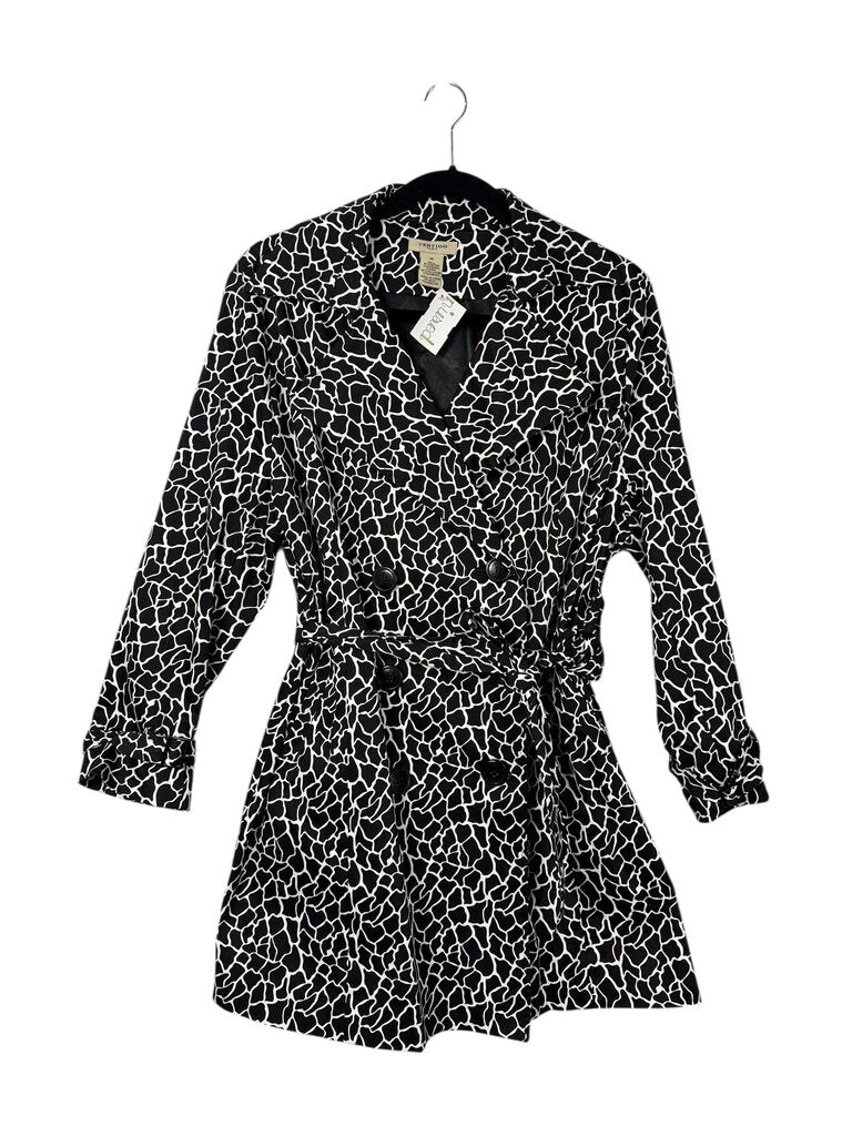 VERTIGO PARIS GIRAFFE PRINT BELTED JACKET