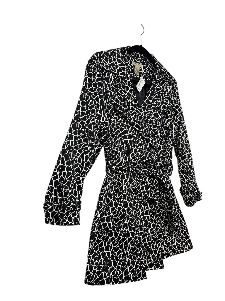VERTIGO PARIS GIRAFFE PRINT BELTED JACKET