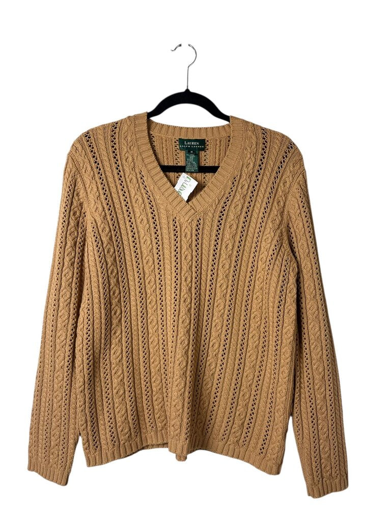 LAUREN RALPH LAUREN 100% COTTON KNIT SWEATER