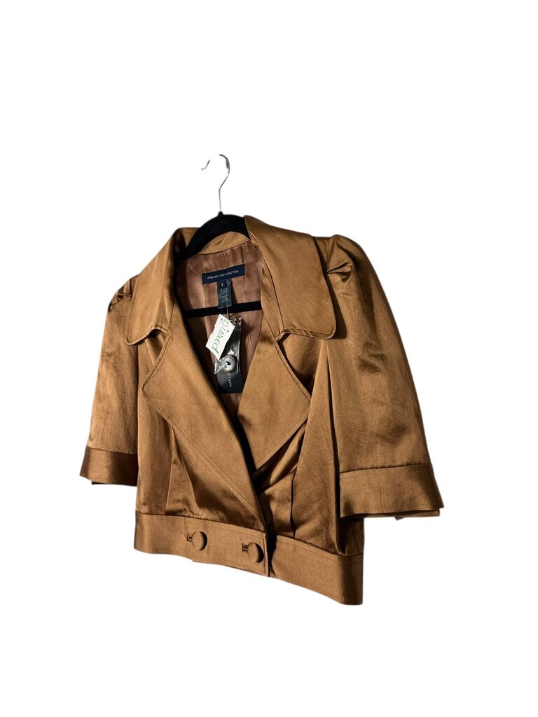 FRENCH CONNECTION CROPPED BLAZER STYLE BLOUSE