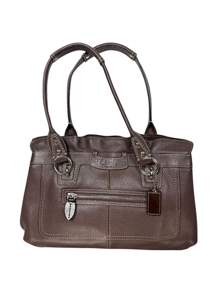 COACH PEBBLE LEATHER SHOULDER BAG