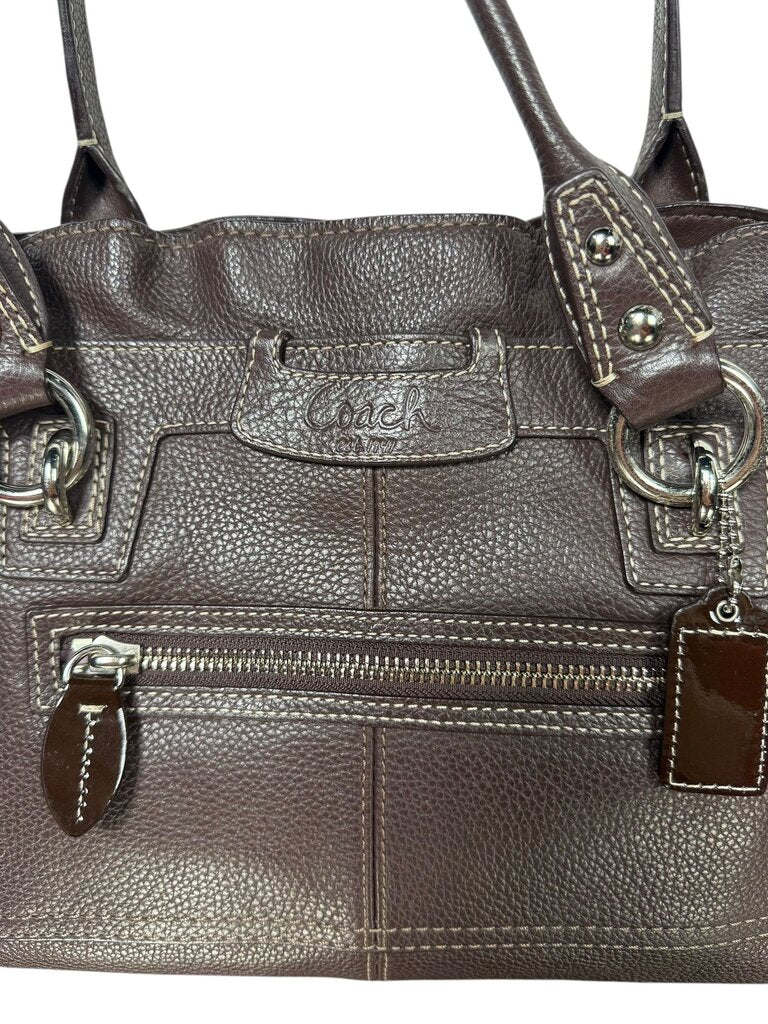 COACH PEBBLE LEATHER SHOULDER BAG