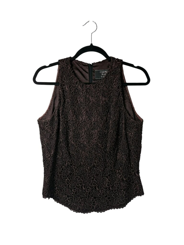 CARMEN MARC VALVO LACE OVERLAY TOP
