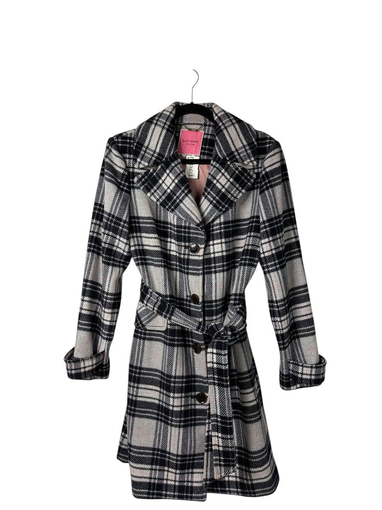 KATE SPADE PLAID TRENCH COAT