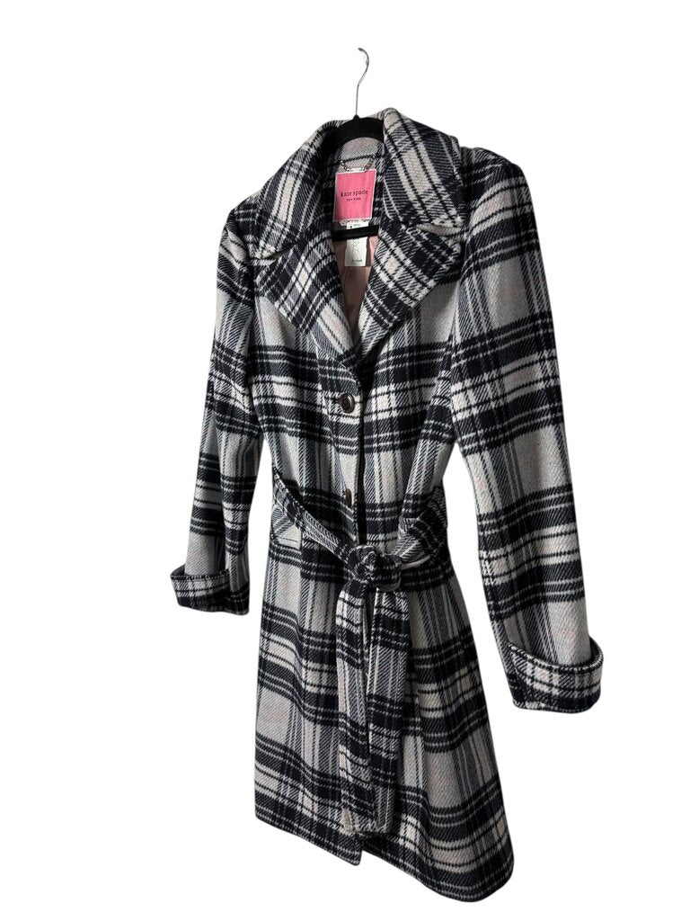 KATE SPADE PLAID TRENCH COAT