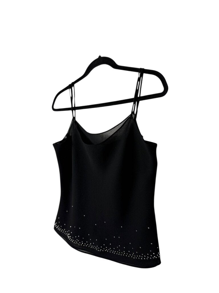 BETSY & ADAM CHIFFON RHINESTONE TANK