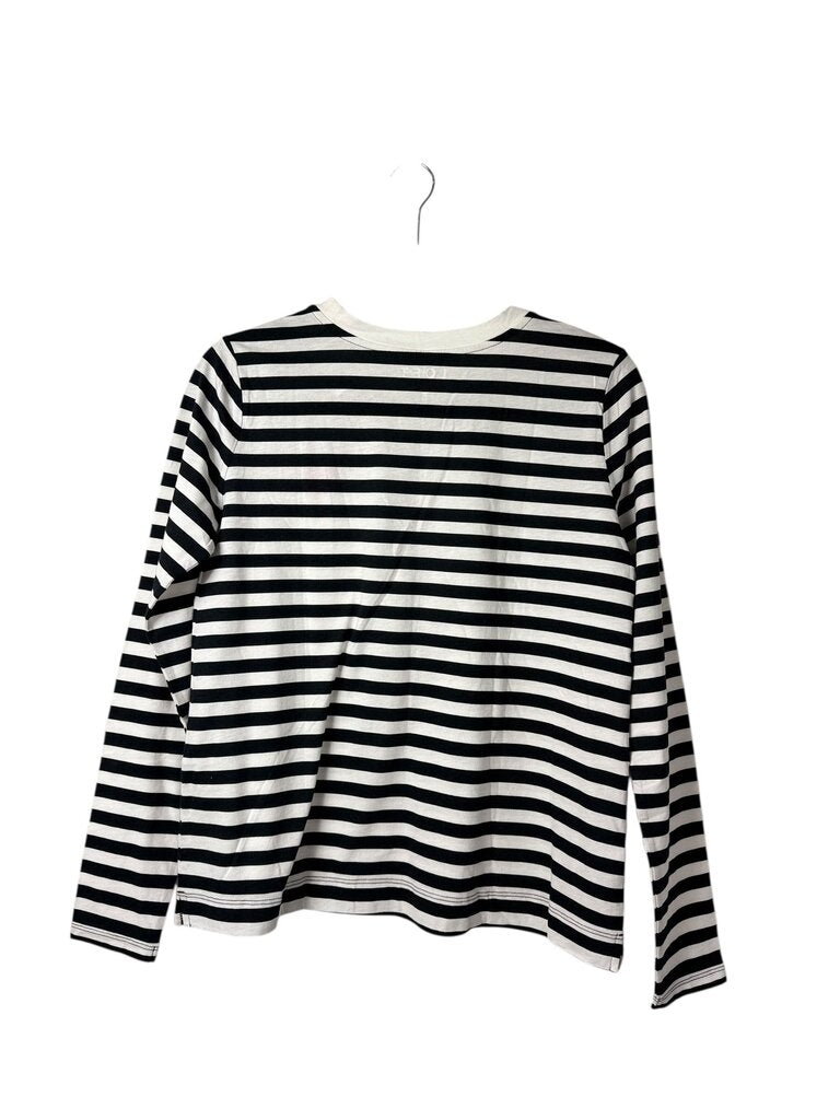 LOFT STRIPED HEART GRAPHIC TOP