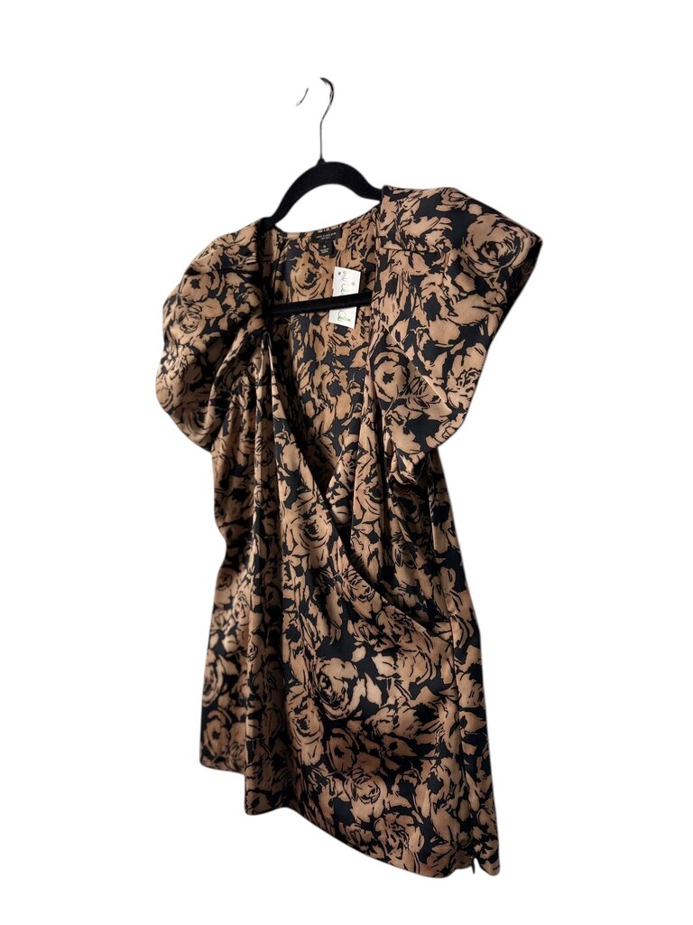 ANN TAYLOR PUFF SLEEVE FLORAL BLOUSE