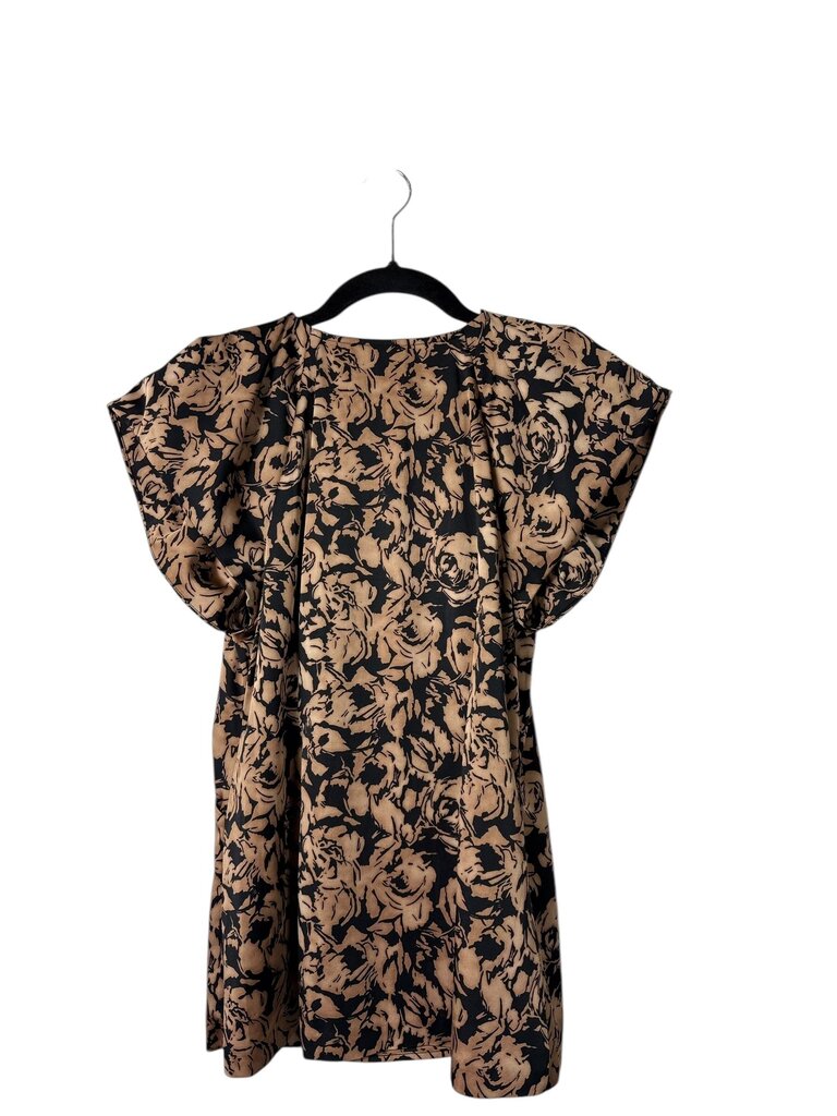 ANN TAYLOR PUFF SLEEVE FLORAL BLOUSE