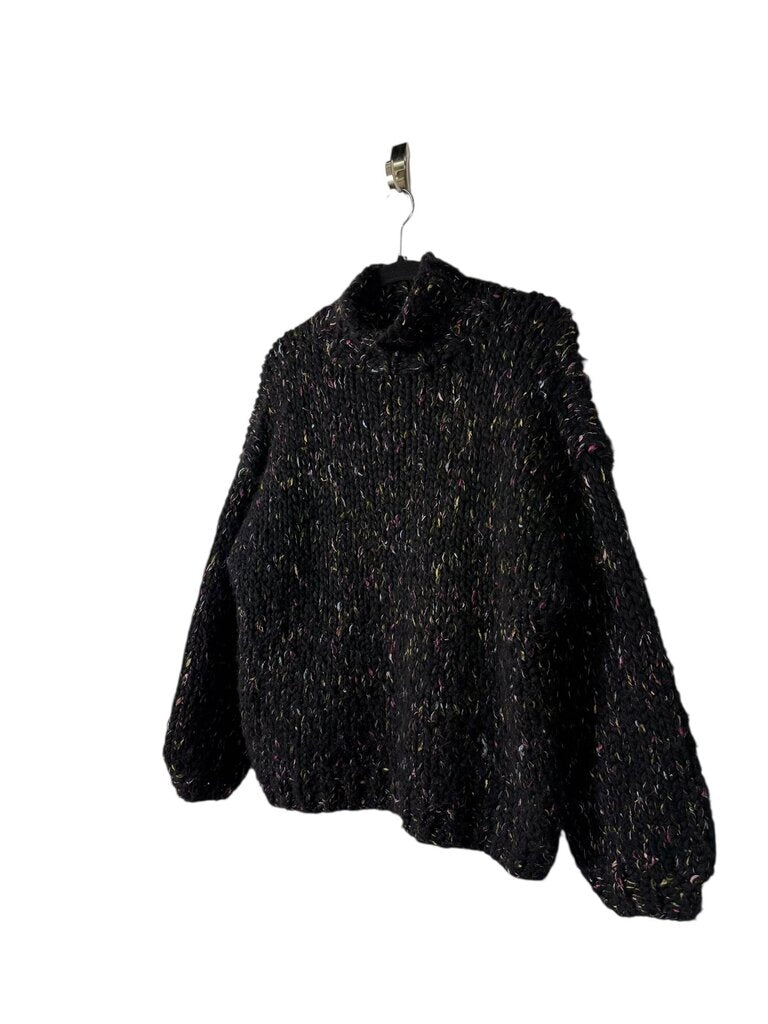 HAND KNIT MOCK NECK SWEATER