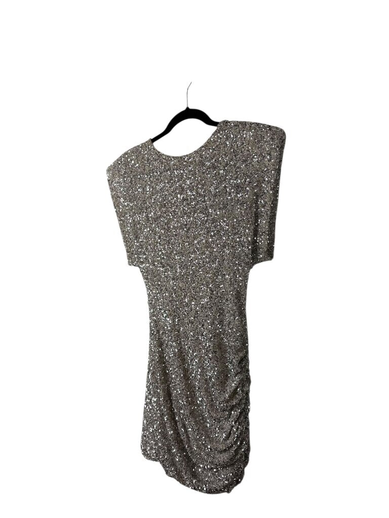 ZARA SEQUIN OPEN BACK FITTED DRESS