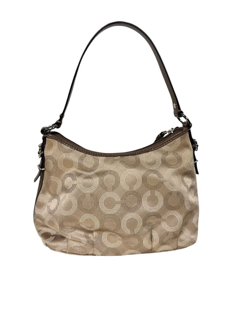 COACH FABRIC MONOGRAM SHOULDER BAG