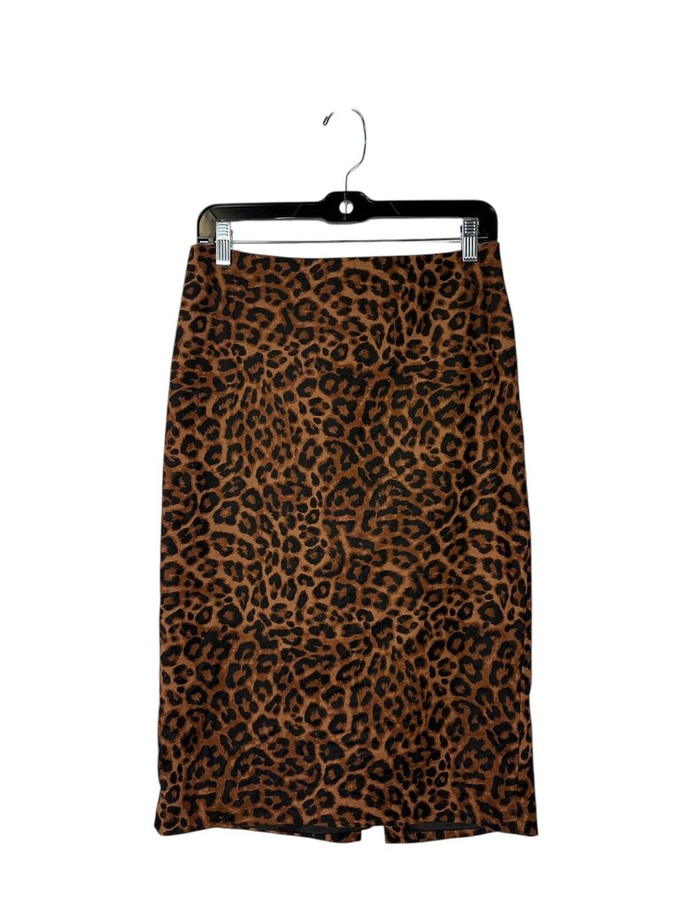 LORD & TAYLOR CHEETAH PRINT MIDI SKIRT