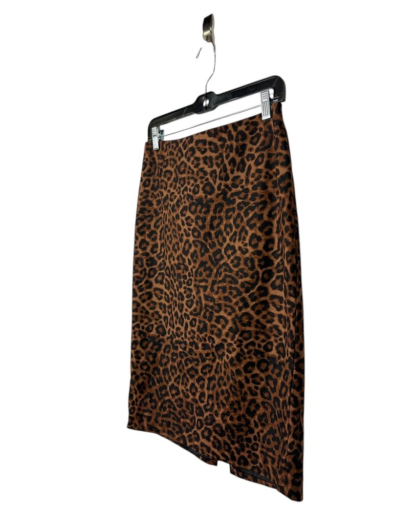 LORD & TAYLOR CHEETAH PRINT MIDI SKIRT