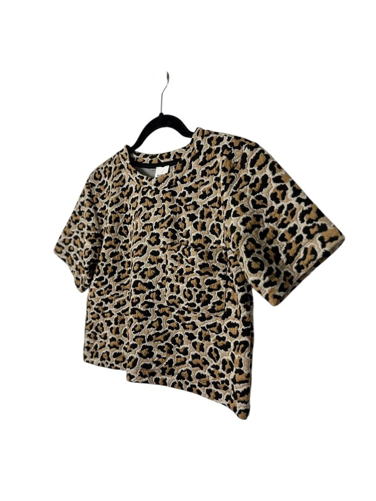 MAEVE ANIMAL PRINT CROP TOP