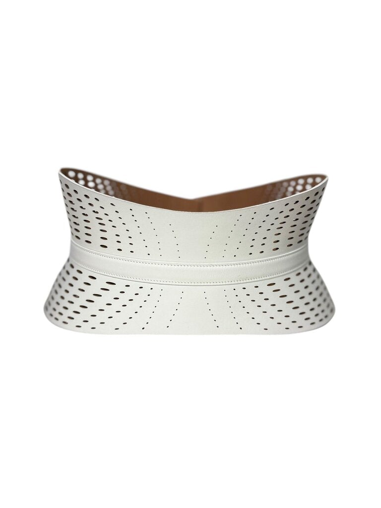 AUTHENTIC AZZENDINE ALAIA LASER-CUT BUSTIER BELT
