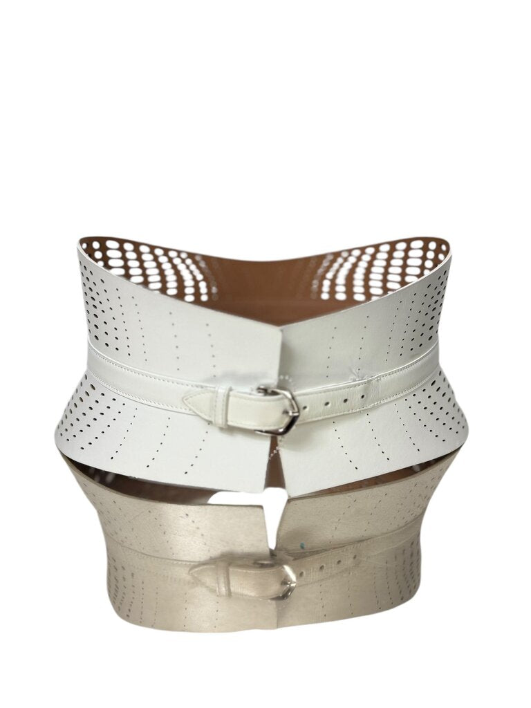 AUTHENTIC AZZENDINE ALAIA LASER-CUT BUSTIER BELT
