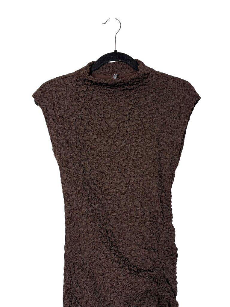 ANTHROPOLOGIE ASYM TEXTURED MAXI DRESS