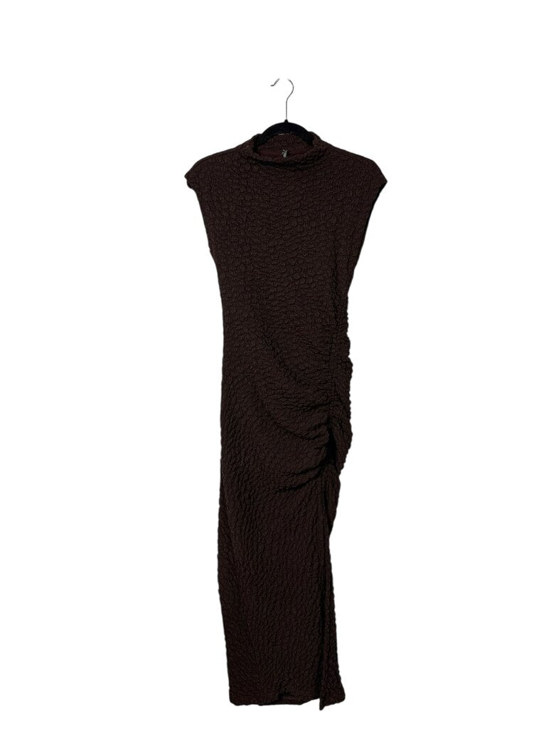 ANTHROPOLOGIE ASYM TEXTURED MAXI DRESS