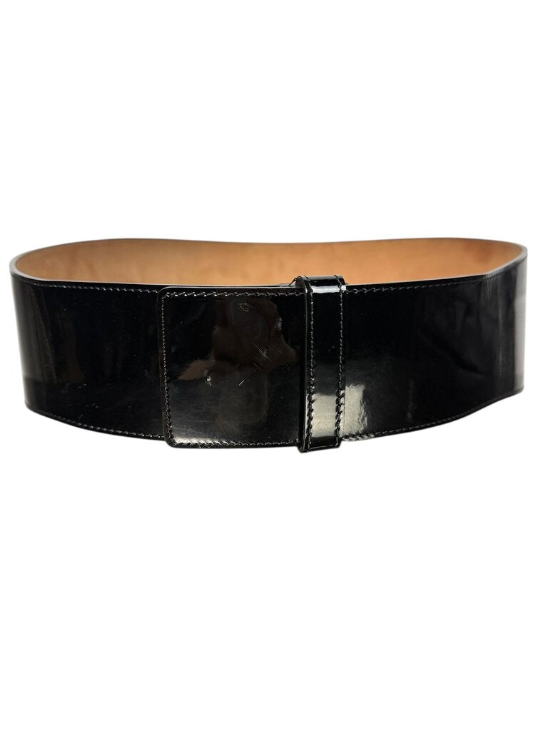 AUTHENTIC TOM FORD WIDE PATENT LEATHER BELT