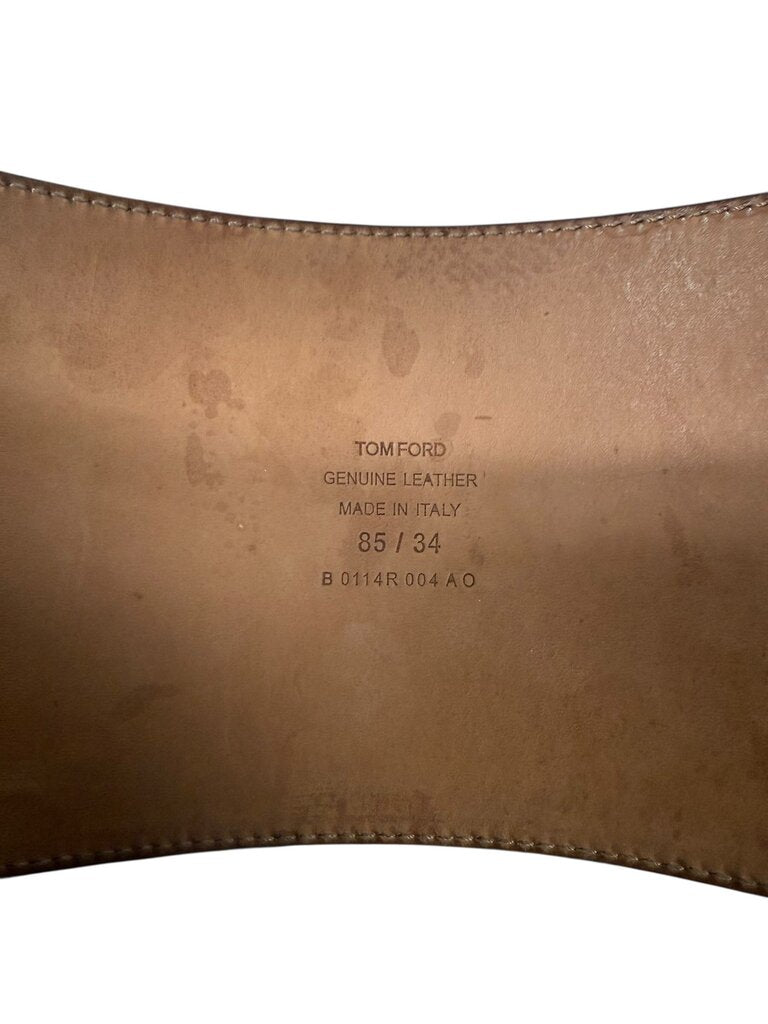 AUTHENTIC TOM FORD WIDE PATENT LEATHER BELT