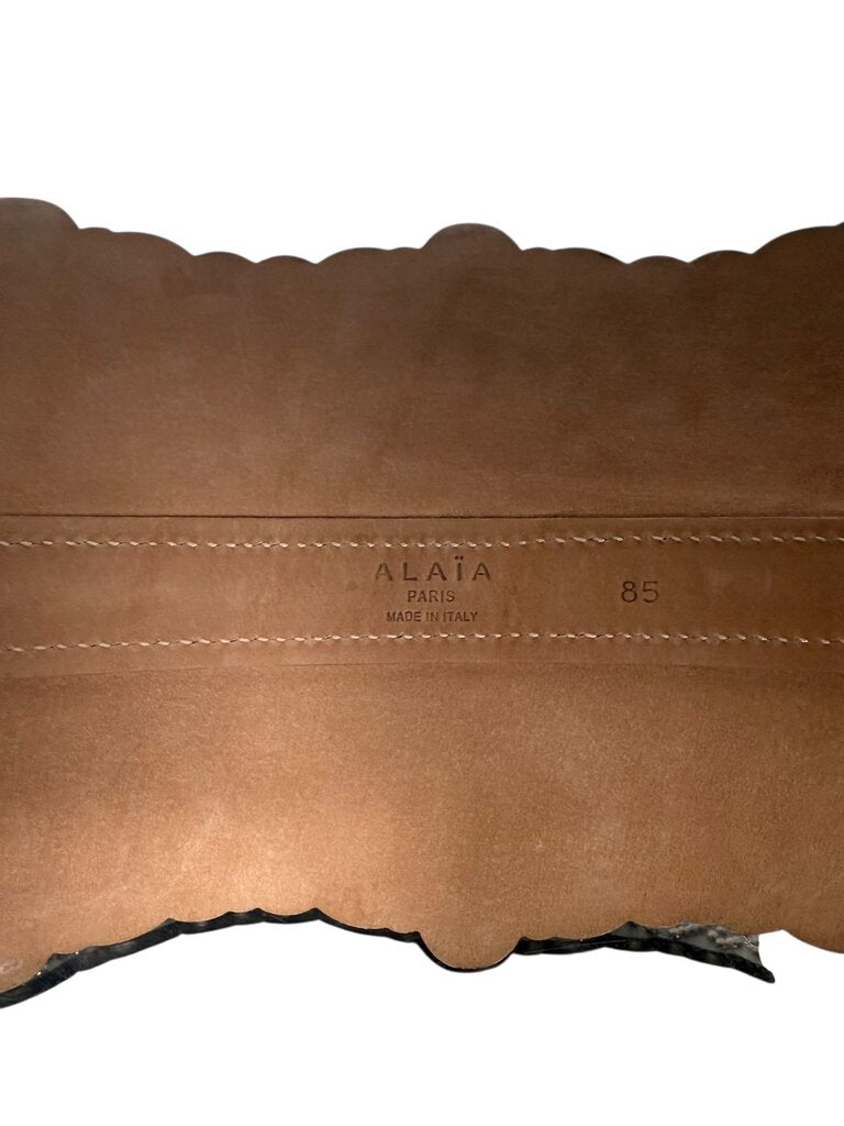 AUTHENTIC AZZENDINE ALAIA WIDE LEATHER MICRO STUD BELT