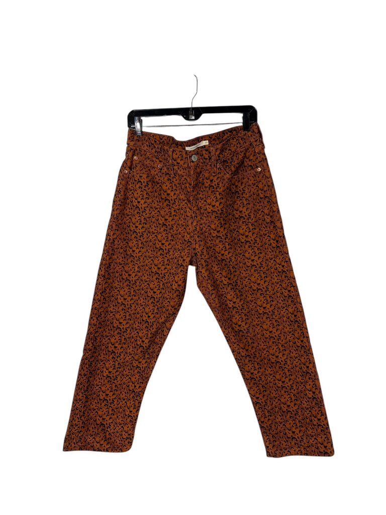 LEVI'S WEDGIE STRAIGHT ANIMAL PRINT PANTS