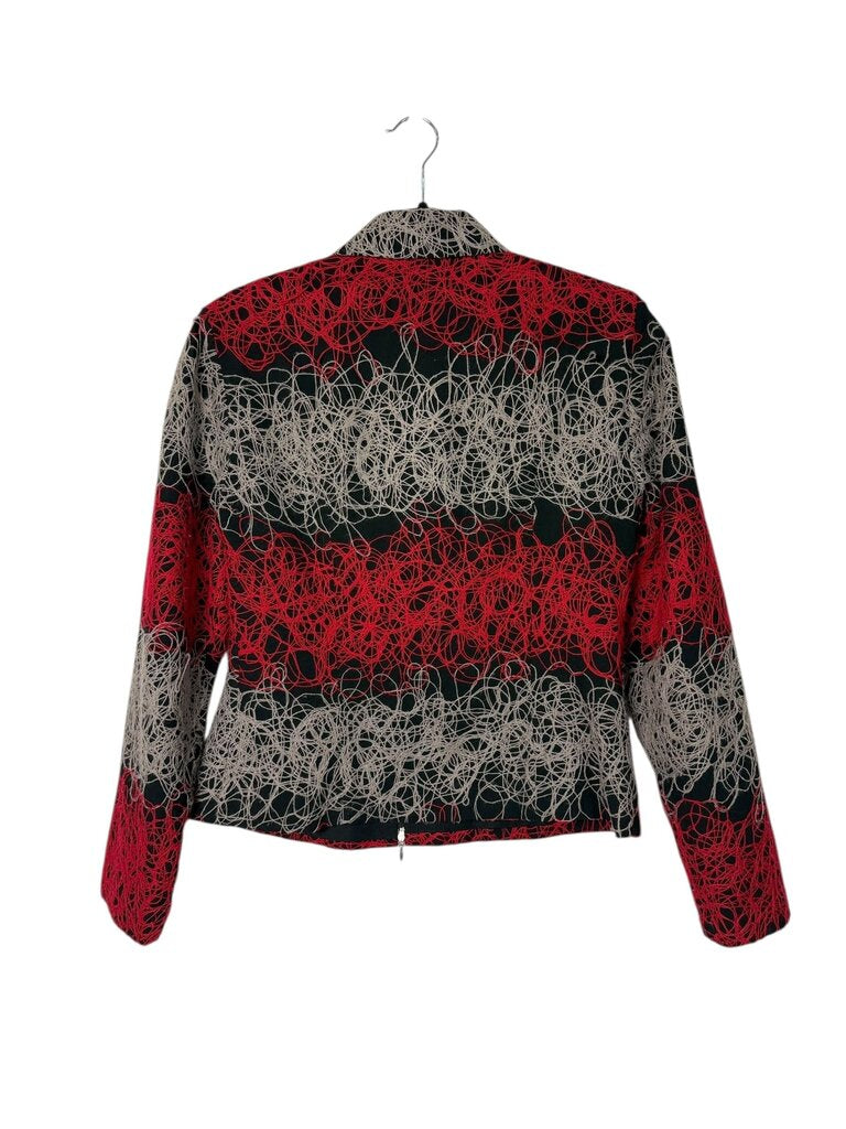 JOSEPH RIBKOFF ABSTRACT STITCH JACKET