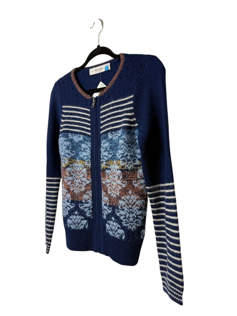 SPARROW FULL ZIP WOOL CARDIGAN