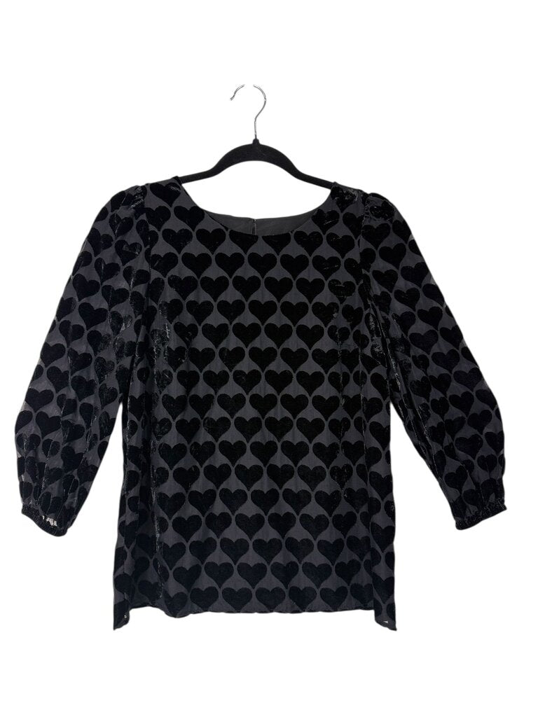 TALBOTS VELVET HEART BLOUSE