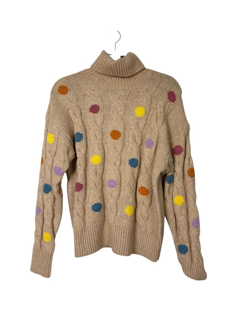 MD'M POLKA DOT CABLE KNIT SWEATER