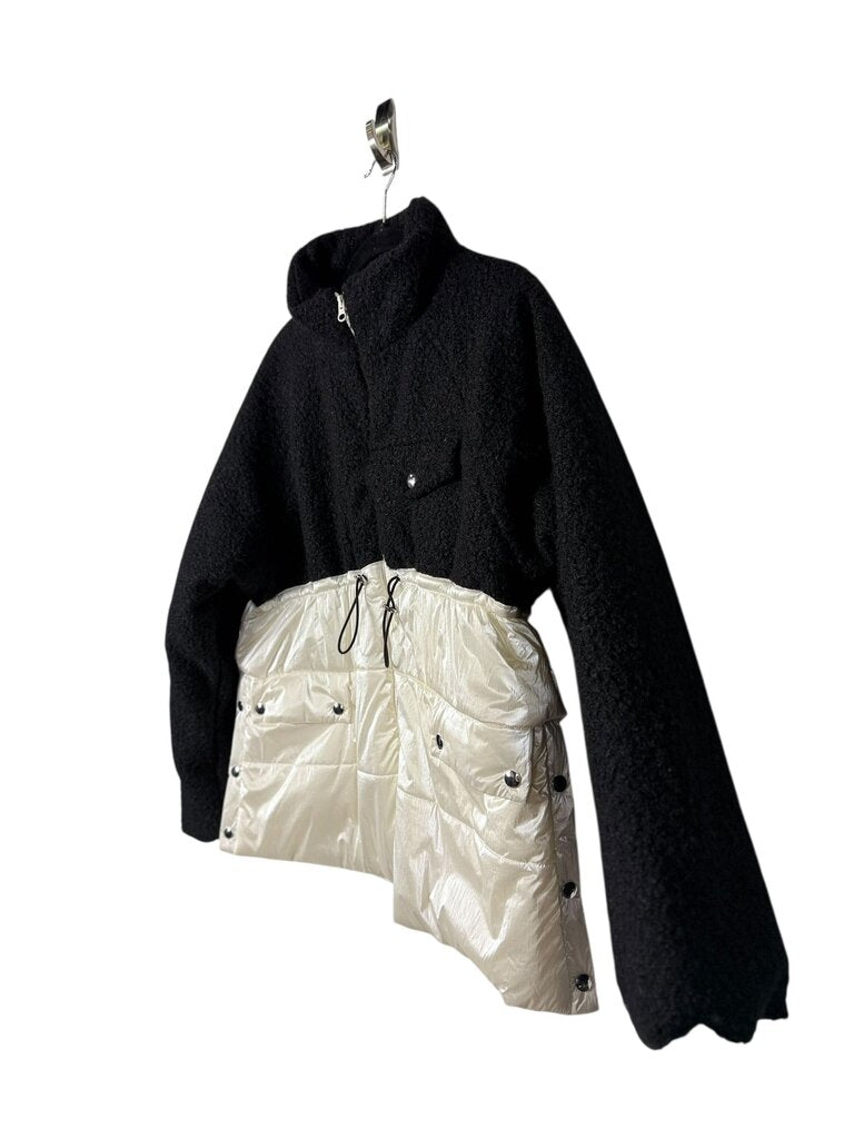 MAEVETWO TONE TEDDY/PUFFER JACKET