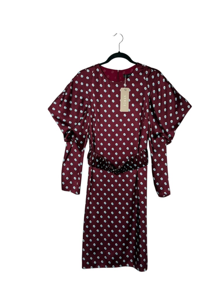 ROMAN POLKA DOT BELTED MIDI DRESS